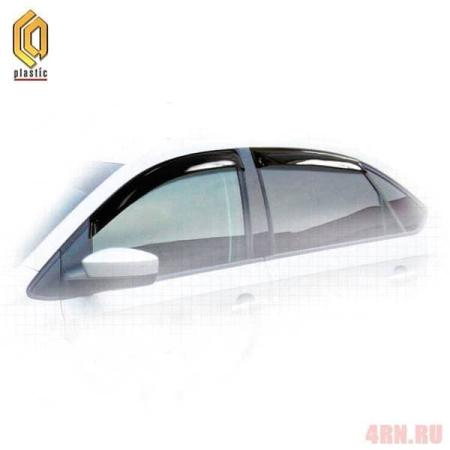 Дефлекторы окон CA Plastic Classic полупрозрачные для Volkswagen Polo седан (2010-2020) № 2010030305493