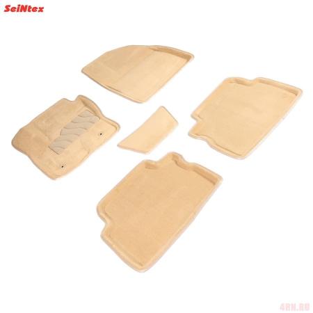 Коврики салона 3D текстильные для Ford Kuga (2013-2019) бежевые № 85874