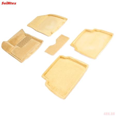 Коврики салона 3D текстильные для Chevrolet Aveo (2003-2011) бежевые № 84128