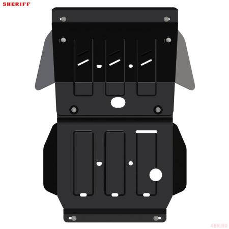 Защита картера и рулевых тяг для Foton Sauvana (2018-2020) № 28.3861