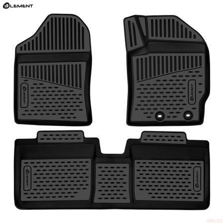 Коврики салона 3D для Toyota Corolla Axio (2012-2015) правый руль, 3 шт. № ELEMENT3DAN0126210k