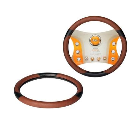 Оплетка из искусственной кожи (коричневый/черный), M 38см AWC-CM-05M