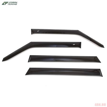 Дефлекторы боковых окон Cobra для Kia Soul (2014-2019) широкие № KE13913