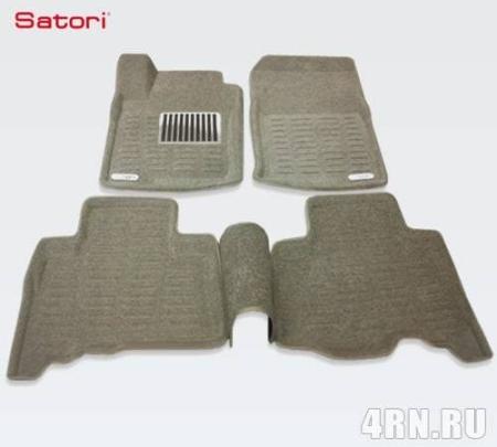 Коврики салона Satori Liner 3D Basic текстильные бежевые для Toyota Land Cruiser Prado 150 (2010-2013) № SI 05-00185