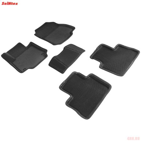 Коврики салона Eva 3D "соты" для Toyota RAV4 (XA50) (2019-2025) МКПП № 95176