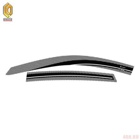 Дефлекторы окон серия "Art" серебро для Honda CR-V (2009-2012) № 2010032707554