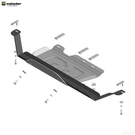 Защита раздаточной коробки для JAC T8 (2023-2025)/T8 Pro (2020-2025) № 348304