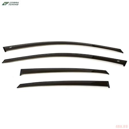 Дефлекторы боковых окон Cobra для Volkswagen Polo седан (2010-2020) узкие № ST035
