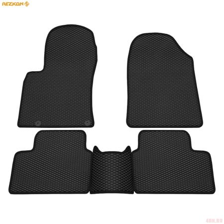 Коврики салона Rezkon EVA резиновые для Kia Ceed (2018-2025) с черным кантом № 9021005301