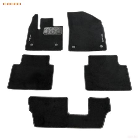 Коврики салона текстильные Premium оригинальные для Exeed VX (2021-2025) (с серой вышивкой) № EXEED0205