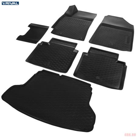 Комплект ковриков салона и багажника для Kia Cerato седан (2018-2025) № K12802003-4