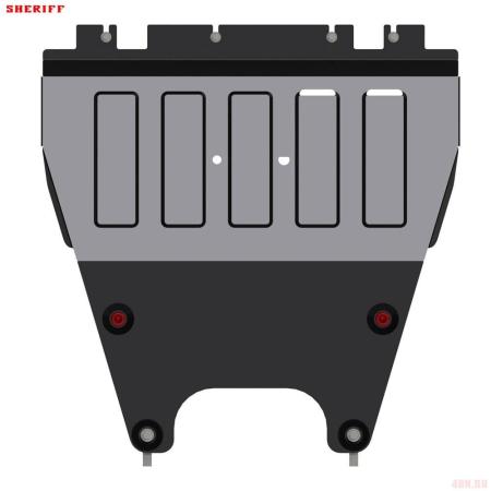 Защита картера и КПП для Chery Tiggo 5 (2017-2025) № 28.3346