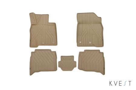 Коврики в салон 3D Kvest для Lexus LX (2015-2021) бежевые № KVESTLEX00002Kb2