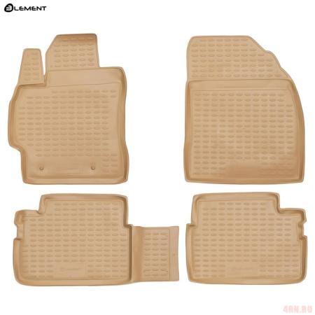 Коврики салона Element для Toyota Corolla (2007-2013) бежевые № NLC.48.15.212k