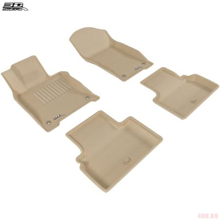 Коврики салона Sotra Liner 3D Lux для Infiniti Q50 (V37) (2018-2025) бежевые № ST74-00725
