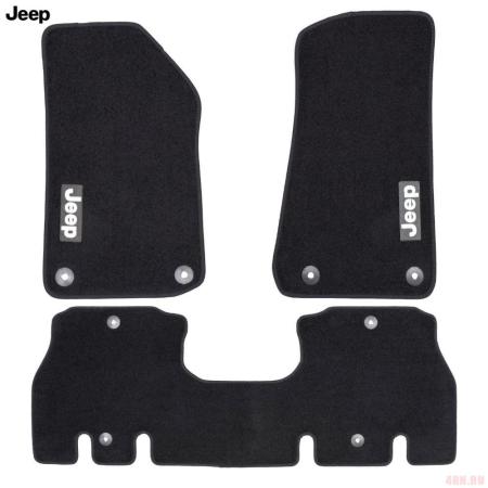 Коврики салона текстильные оригинальные для Jeep Wrangler JL (2018-2025) 3 шт. № 82215201AC