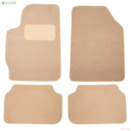 Коврики салона текстильные Premium для универсальные № 4 бежевые № KLEVER04000022112kh