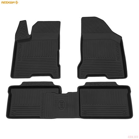 Коврики салона Rezkon резиновые для Lada (ВАЗ) Vesta (2015-2025) (Light) № 1039045200