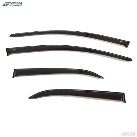 Дефлекторы боковых окон Cobra для Kia Picanto хэтчбек 5дв. (2011-2017) № K12410