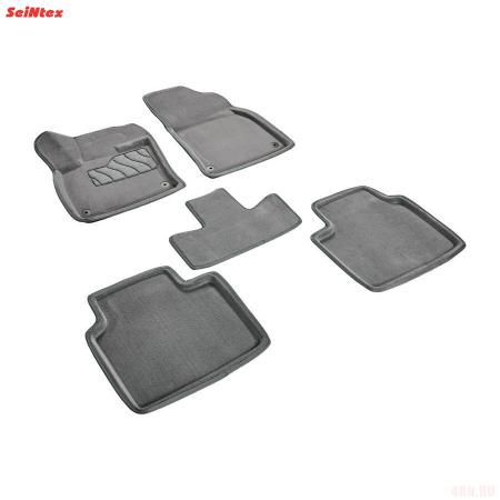 Коврики салона 3D текстильные для Geely Monjaro (2022-2025) серые № 99523