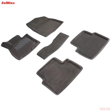 Коврики салона 3D текстильные для Mazda 3 (2013-2018) серые № 86847