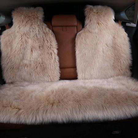 Накидка на заднее сиденье, (искусственный мех, длинный ворс) 1 шт № iHOU078