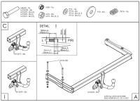 Фаркоп Galia для Audi A6 C6 седан, универсал (вкл. 4WD) (2004-2011) № A039A