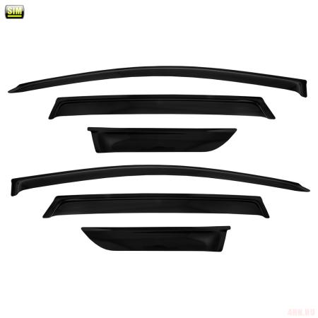 Дефлектор боковых окон для Nissan Murano (2016-2022) 6 частей № SNIMUR1532/6