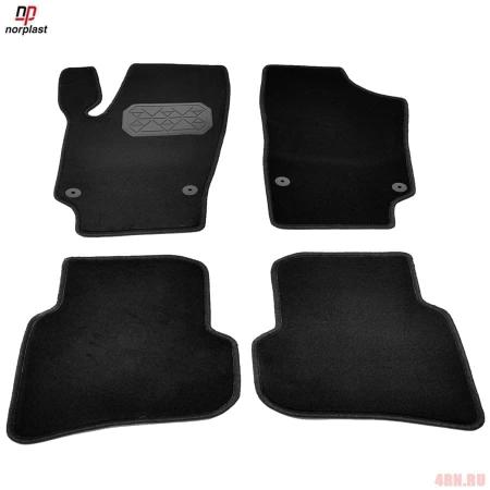 Коврики салона Norplast текстильные для Volkswagen Polo седан (2010-2020) № NPL-VTe-950-401