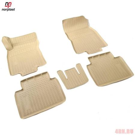 Коврики салона Norplast 3D для Hyundai Solaris седан (2017-2022) бежевые № NPA11-C31-380-B