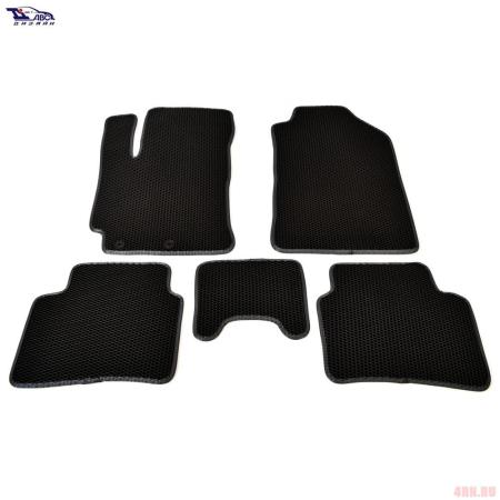 Коврики салона EVA для Hyundai Solaris (2017-2022) с серым кантом № TAS2D-1268.01.04