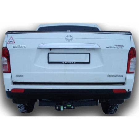 Фаркоп Лидер Плюс усиленный (с декор. пластиной) для SsangYong Action Sports (QJ) (2007-2012) № S208-F(N)