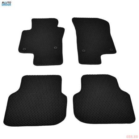 Коврики салона резиновые EVA для Volkswagen Jetta (2011-2015) соты с черным кантом № EVAS.0693.01