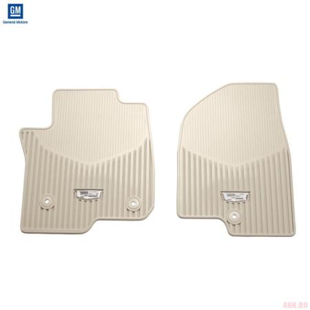 Коврики салона передние Премиум оригинальные для Cadillac Escalade ESV (2020-2025) бежевые № 84725287