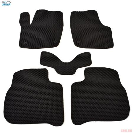 Коврики салона резиновые EVA для Skoda Rapid (2020-2023) соты с черным кантом № EVAS.0582.01