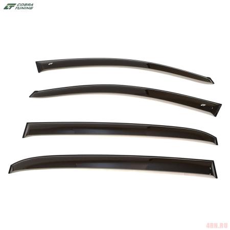 Дефлекторы боковых окон для Kia Rio хэтчбек X-Line (2017-2023) широкие № KE15117