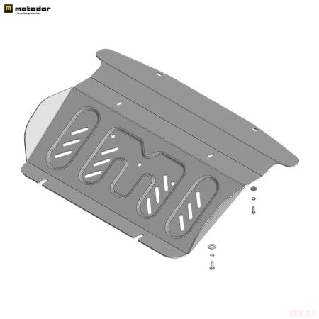 Защита радиатора для JAC T8 (2023-2025)/T8 Pro (2020-2025) (только с защитой двигателя) № 348301