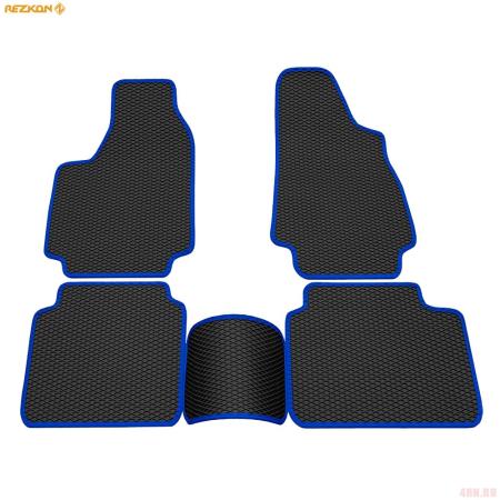 Коврики салона Rezkon EVA резиновые для Lada (ВАЗ) Niva (21213/21214) с синим кантом № 9039035103