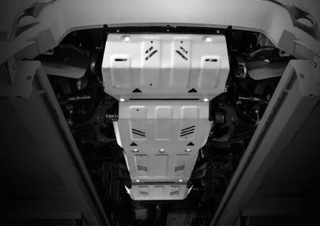 Защита радиатора, двигателя, КПП и раздаточной коробки для Mitsubishi L200 (2015-2023) 4 части № K333.4046.3.6