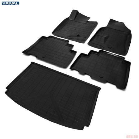 Комплект ковриков салона и багажника для Opel Antara (2010-2017) № K14201002-1