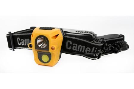 Фонарь Camelion налобн, COB, сенсор, 6 реж, 3XLR03 в компл, пласт, откр. блист LED5376