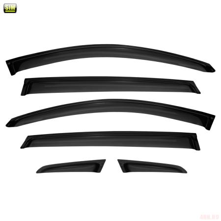 Дефлектор боковых окон для EXEED LX (2021-2025) 6 частей № SCRELX21326