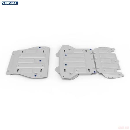 Защита переднего и заднего электродвигателя для Zeekr 001 (2023-2025) 4WD, 2 части № K333.1934.1