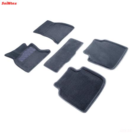 Коврики салона 3D текстильные для BMW 7-Серия (F02) (2008-2015) серые № 317257