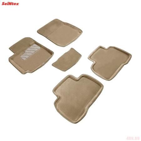 Коврики салона 3D текстильные для Suzuki SX4 (2006-2013) бежевые № 84761