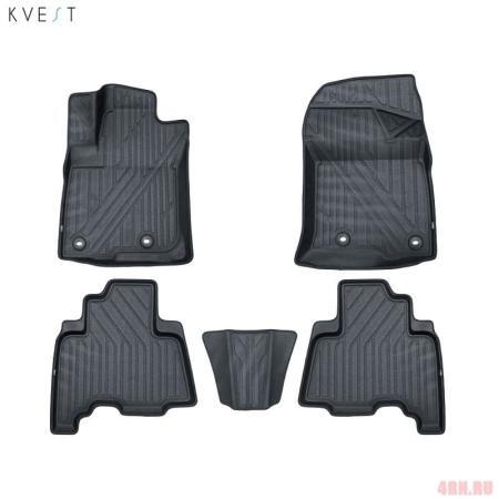 Коврики в салон 3D Kvest для Toyota Land Cruiser Prado 150 (2013-2025) 5 шт. № KVESTTYT00002Kg1