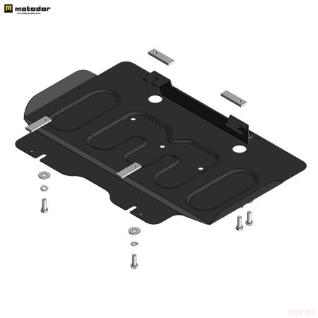 Защита картера и переднего дифференциала для Changan Hunter Plus (2023-2025) № 77214