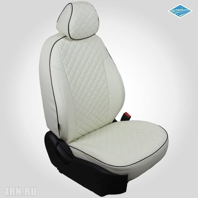 Чехлы на сиденья "Автопилот" для Lada (ВАЗ) Vesta (2015-2022) белый ромб № va-lv-vt-bb-r