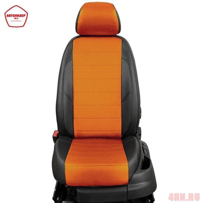 Чехлы "АвтоЛидер" для Mitsubishi ASX (2010-2016) черно-оранжевый с перфорацией № MI18-0801-EC09