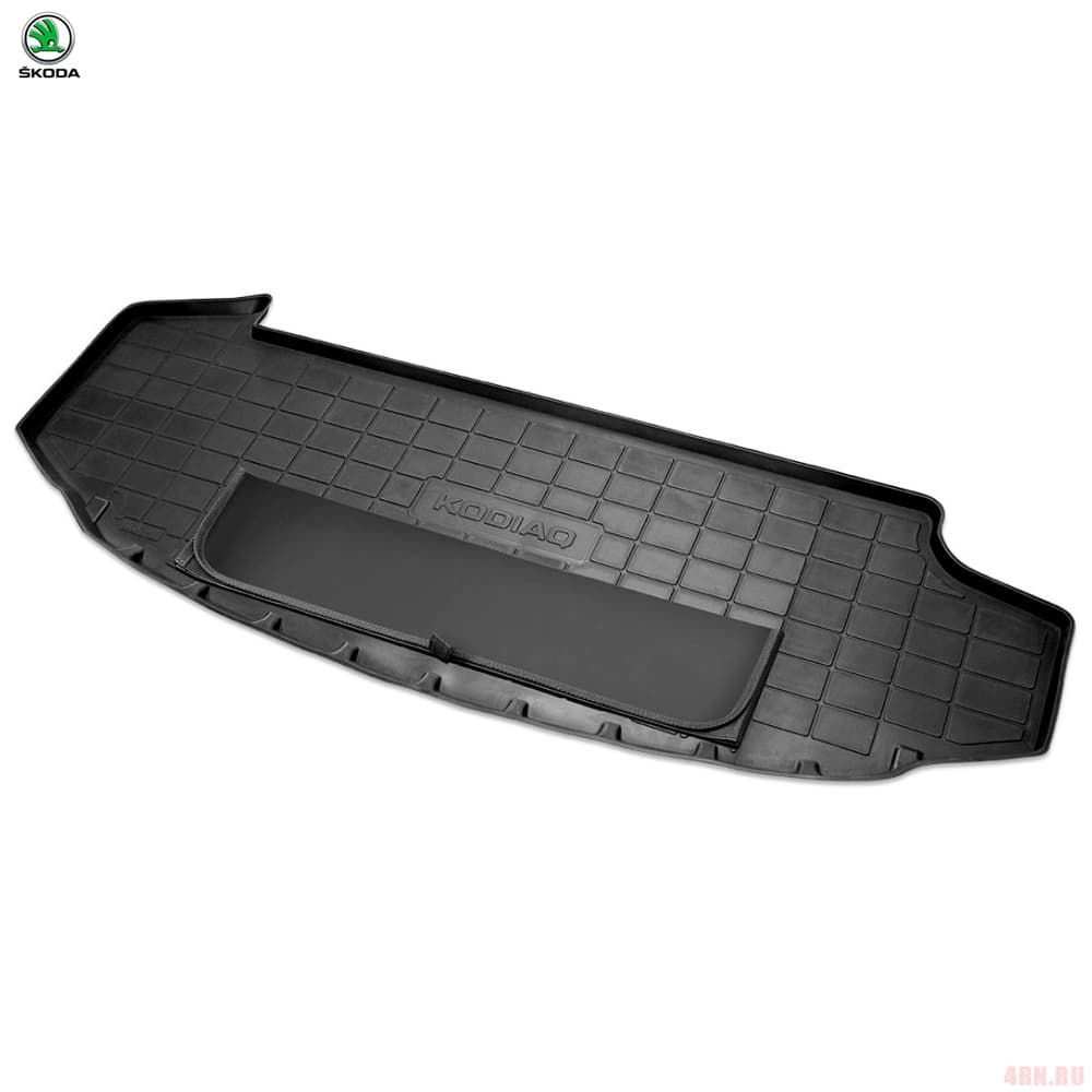 Коврик багажника с защитным фартуком оригинальный для Skoda Kodiaq (2017-2022) № 56U061161A